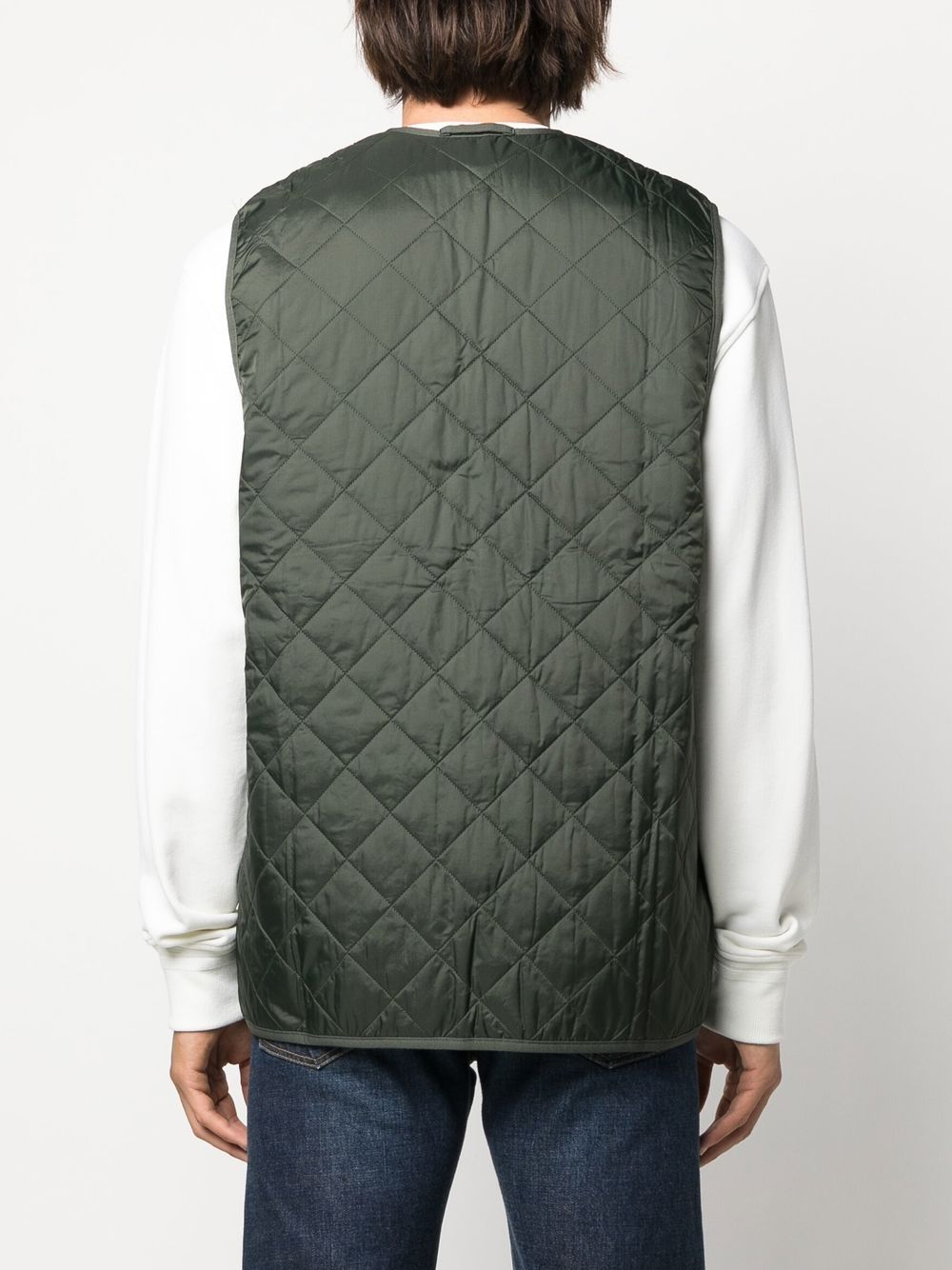 Barbour MLI0001 gilet trapuntato olive uomo rombi