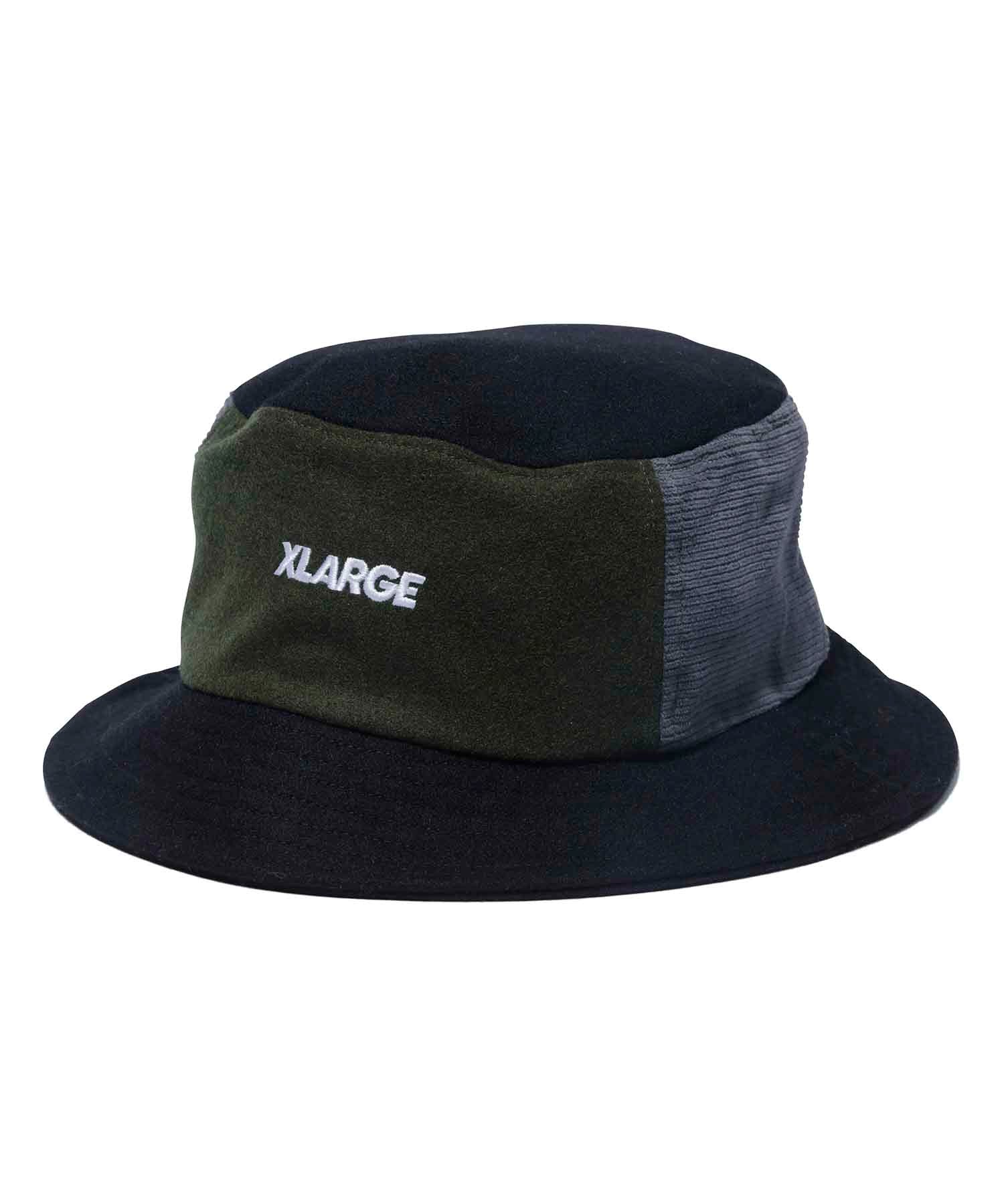 X-Large Paneled Wool cappello di lana oliva