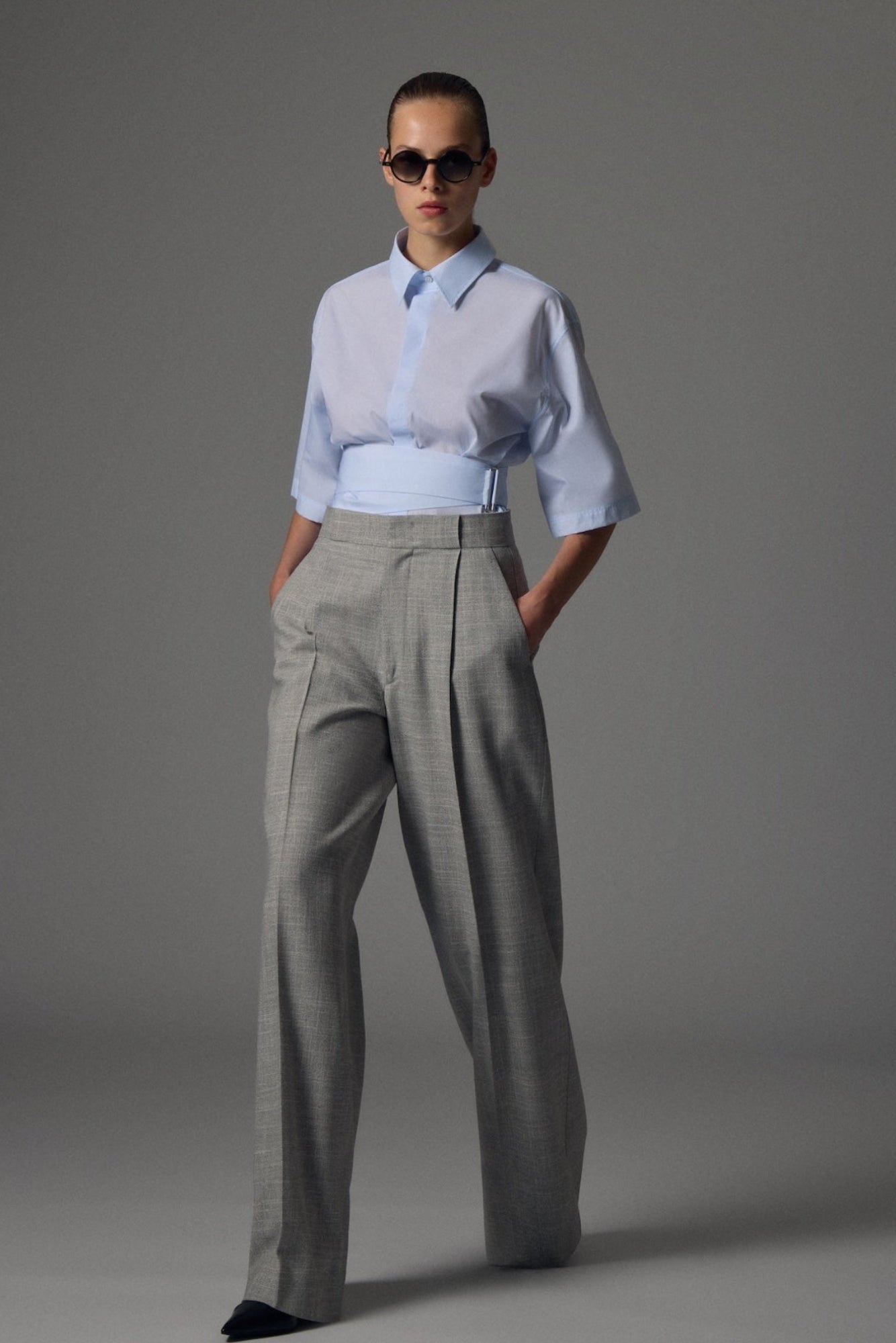 Sa Su Phi Bogart pantaloni lana grigio chiaro
