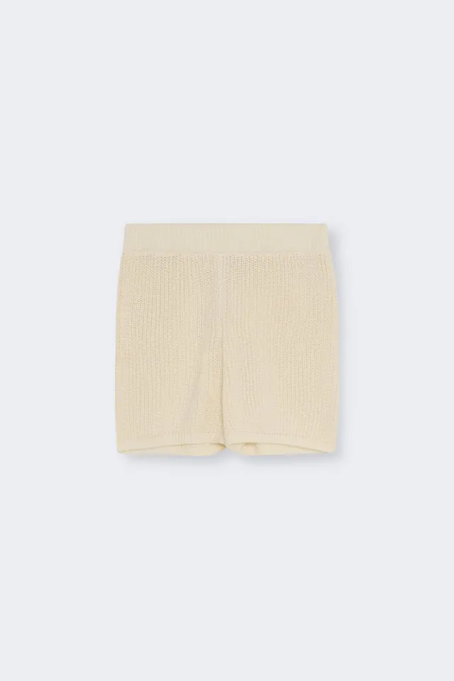 The New Society Lotus pantaloncini donna ecru cotone
