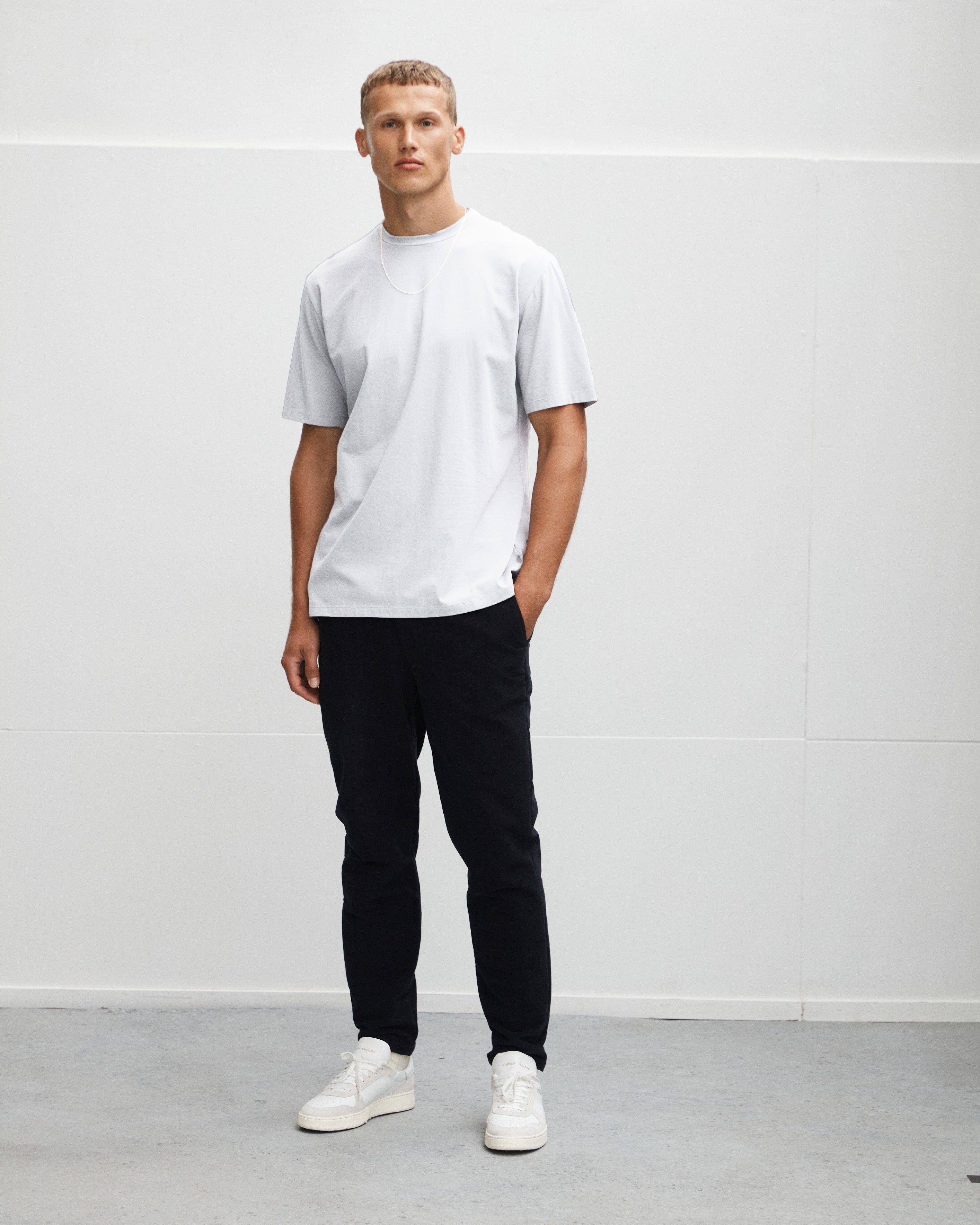 GOODPEOPLE Ted Soft Relaxed Fit Tee t-shirt bianca cotone