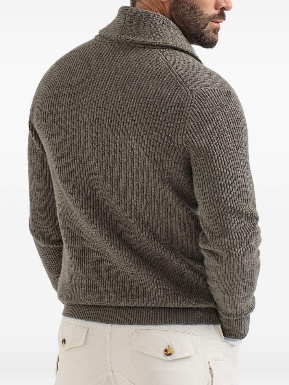 Brunello Cucinelli MNI709706 Cardigan Army Uomo