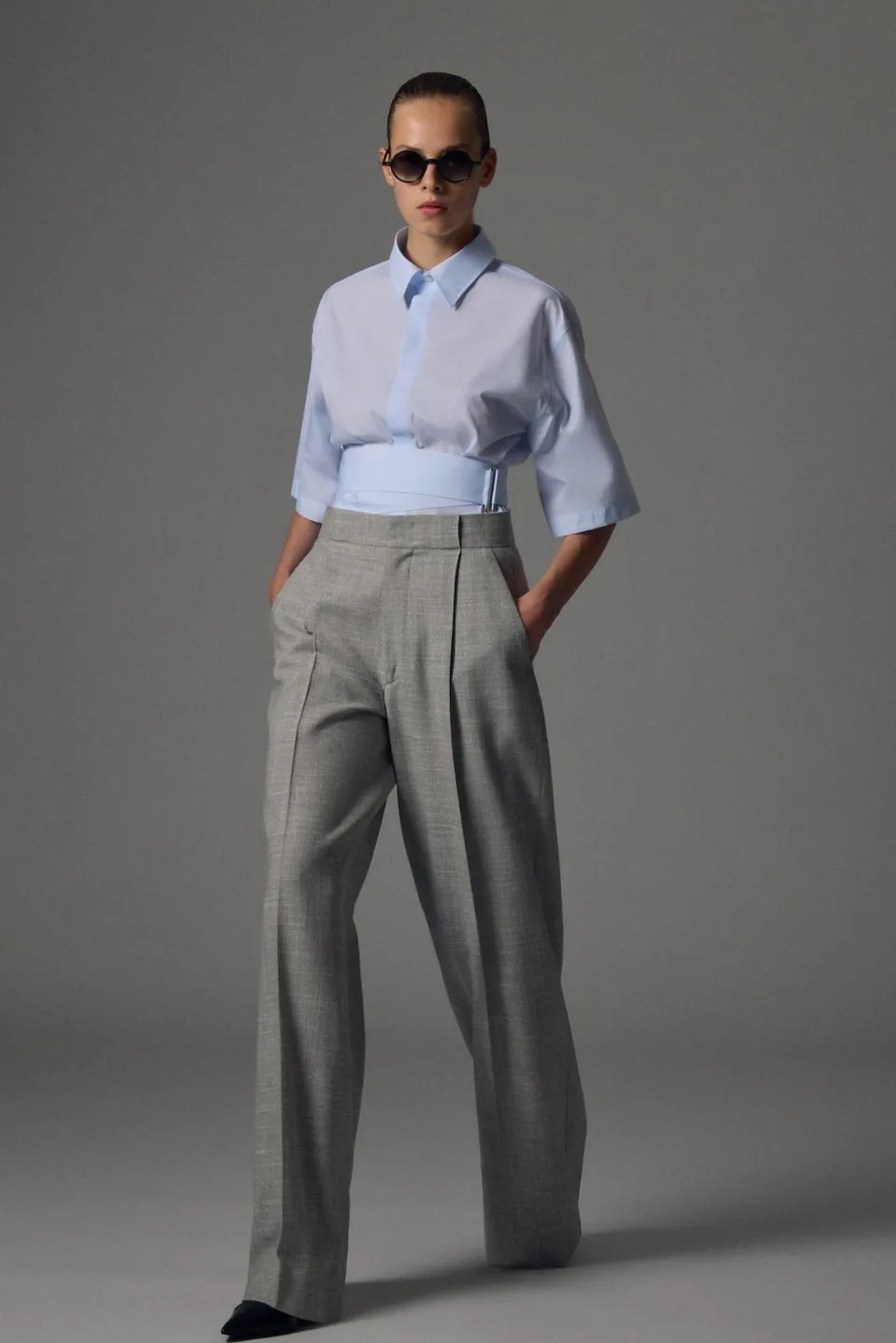 Sa Su Phi Bogart pantaloni lana grigio chiaro