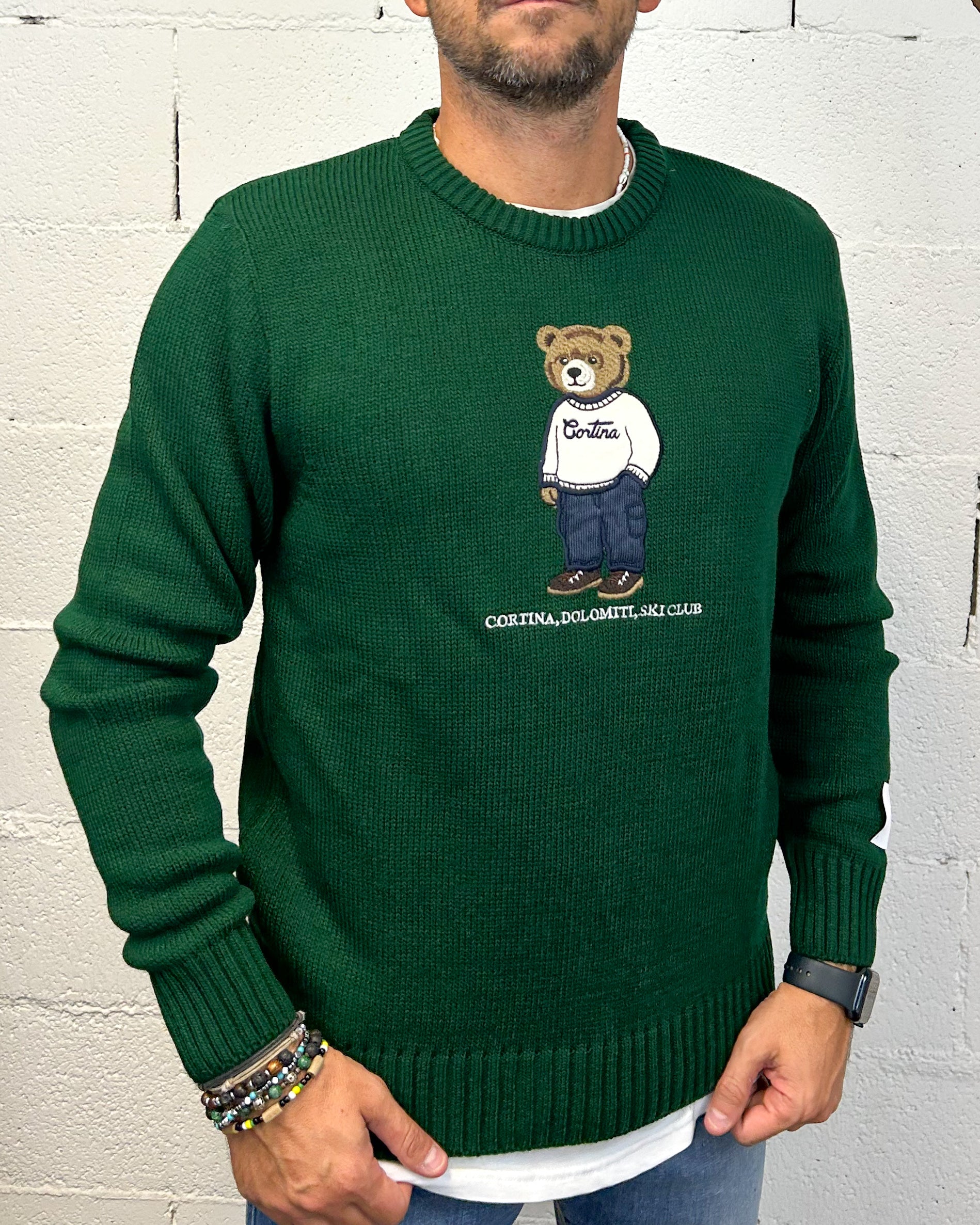 ONLYONE SUPERCULTURE Bear Cortina pullover bosco