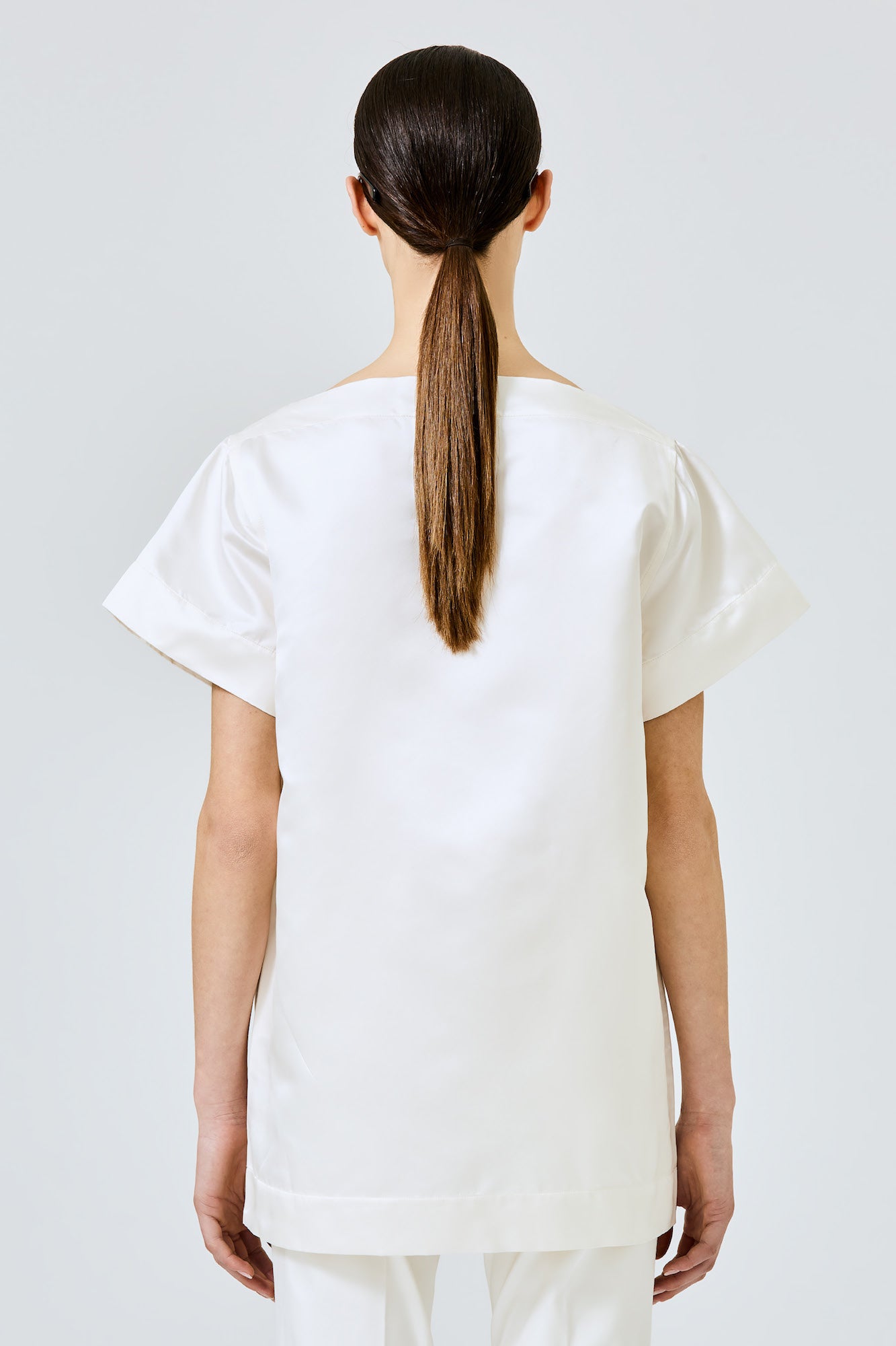 Sa Su Phi Valentina abito t-shirt in seta avorio
