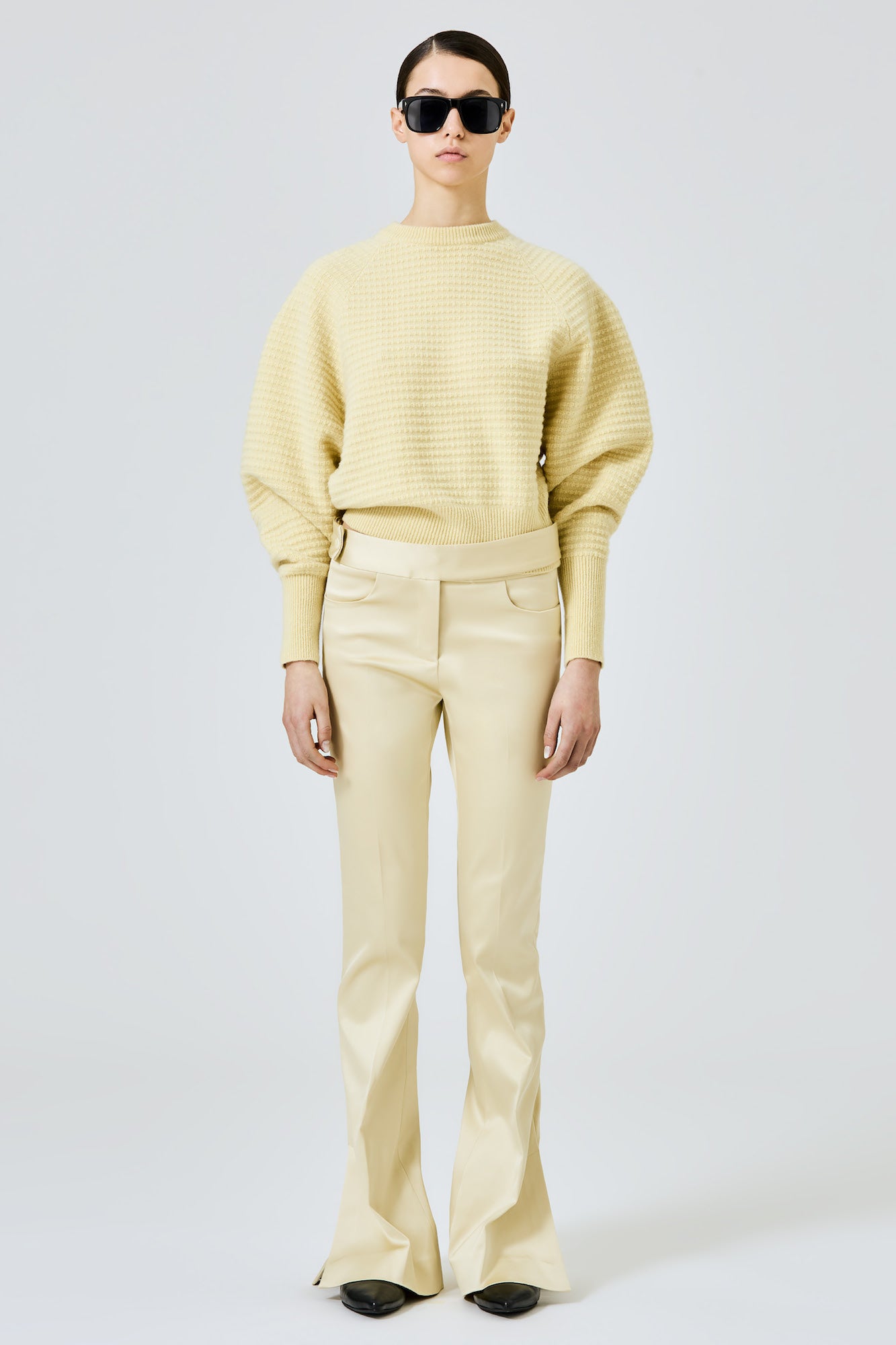 Sa Su Phi maglione a quadri in cashmere giallo