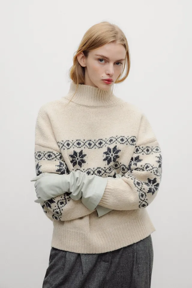 The New Society Lilo Maglione Donna Lana Jacquard