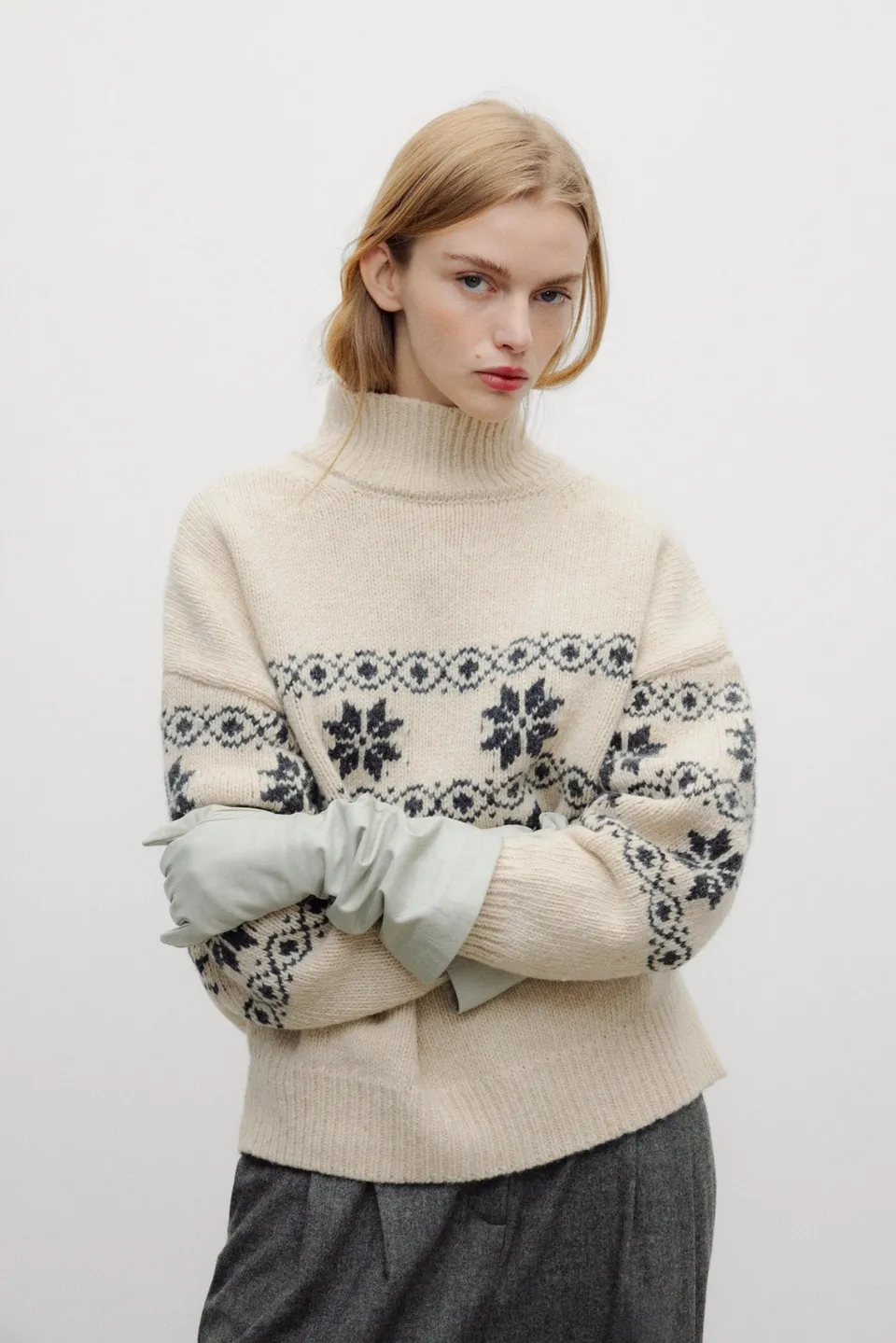 The New Society Lilo Maglione Donna Lana Jacquard