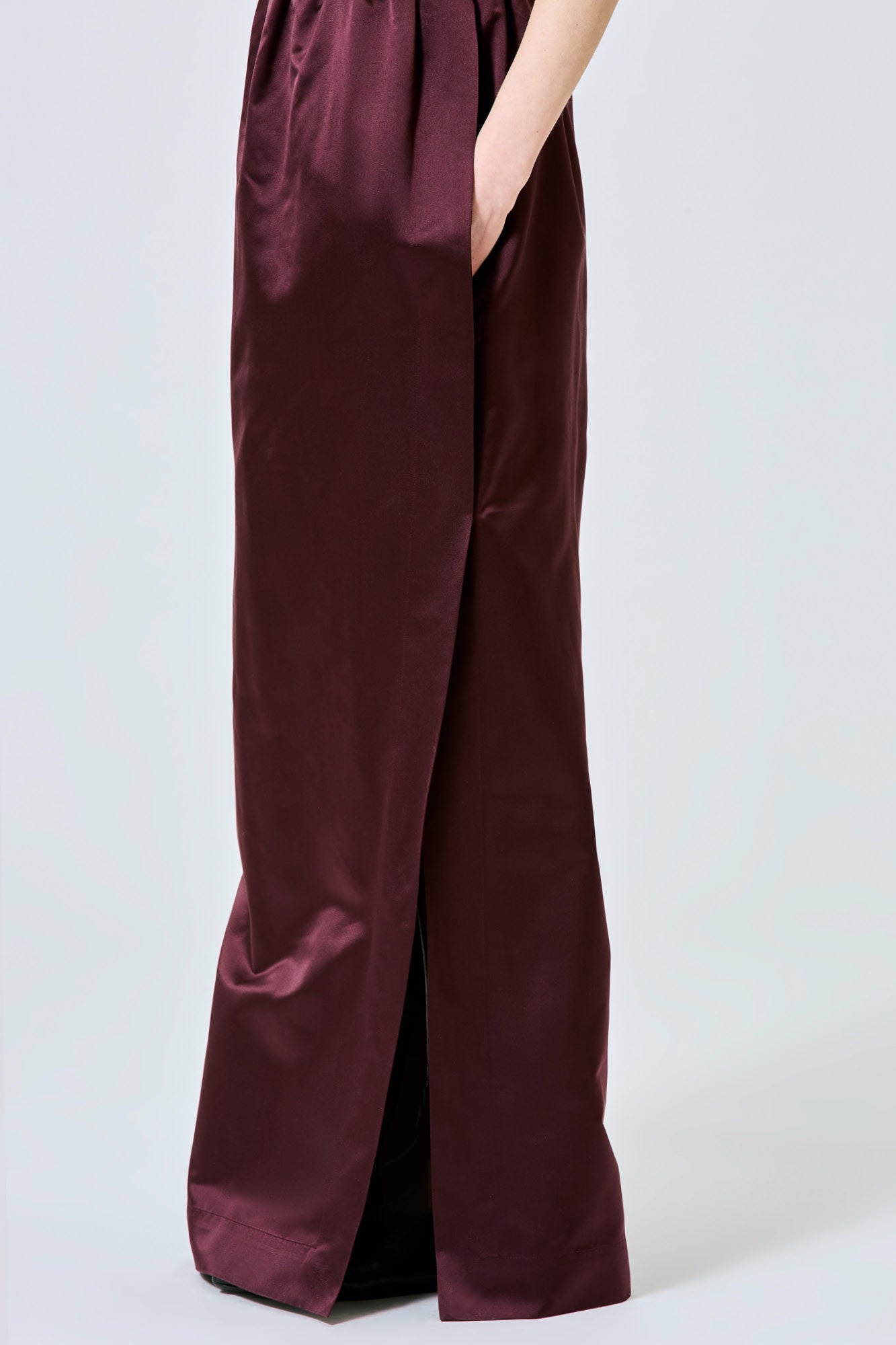 Sa Su Phi Gilda gonna lunga seta duchesse bordeaux