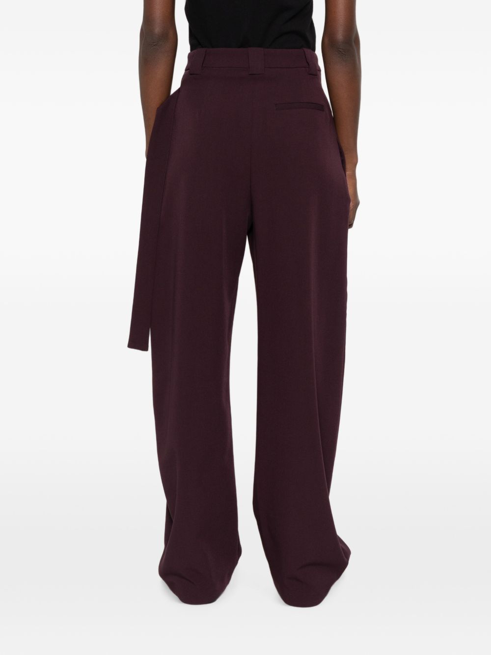 Pinko 105570 pantaloni bordeaux scuro donna