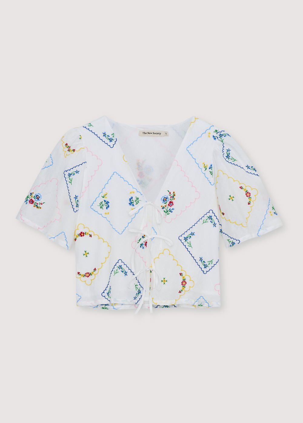 The New Society Jacinthe camicia ricamata multicolor