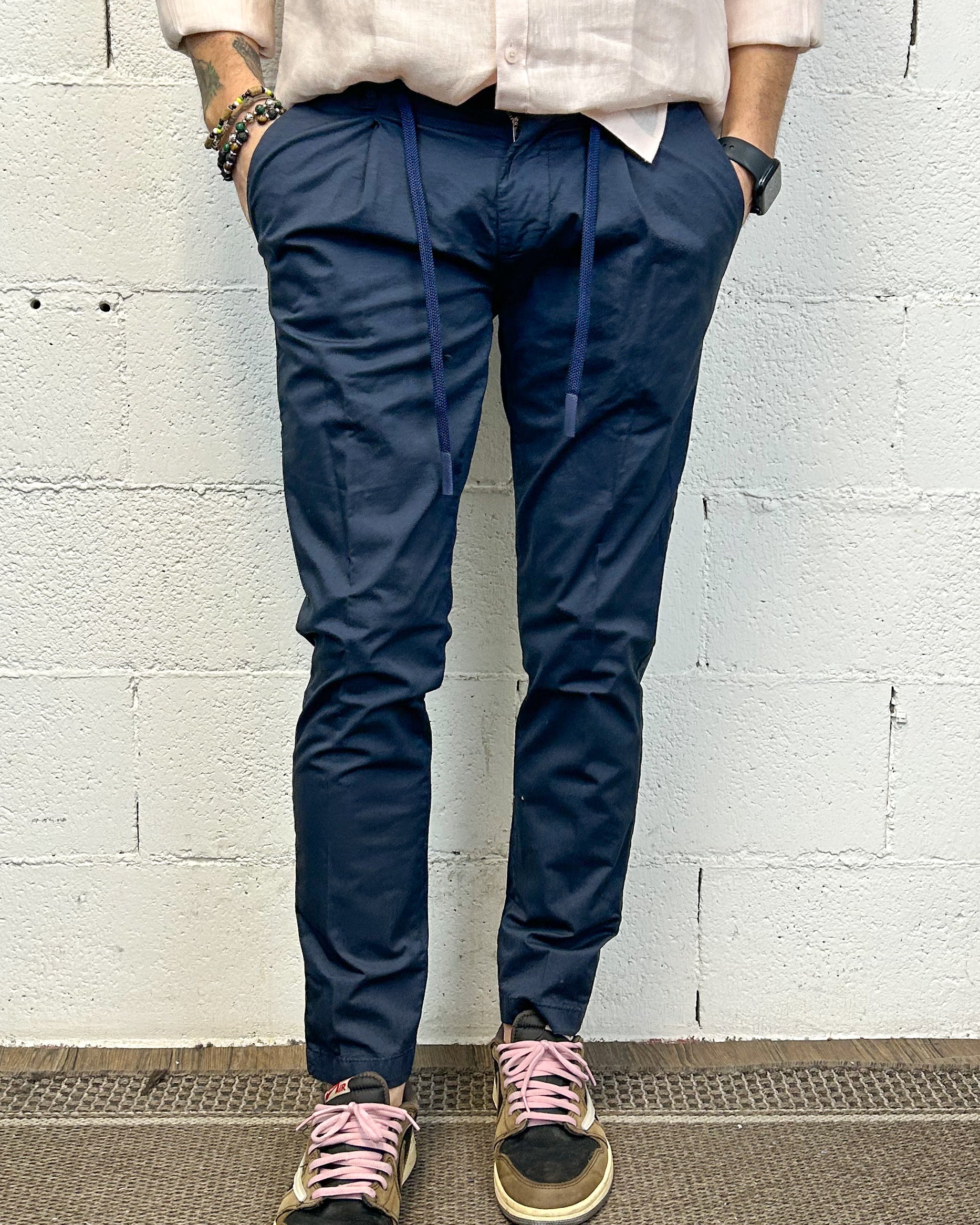ONLYONE OVER-D Chino pantamolla pantalone blu regular