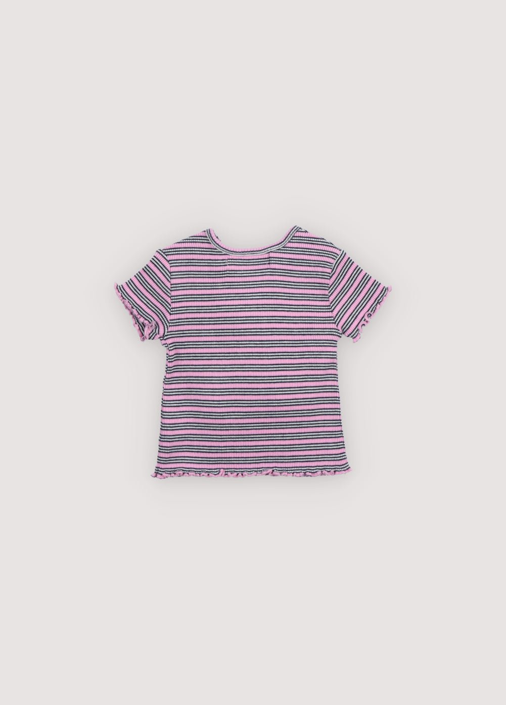 The New Society TNS Baby Tee maglietta cotone rosa righe 6m