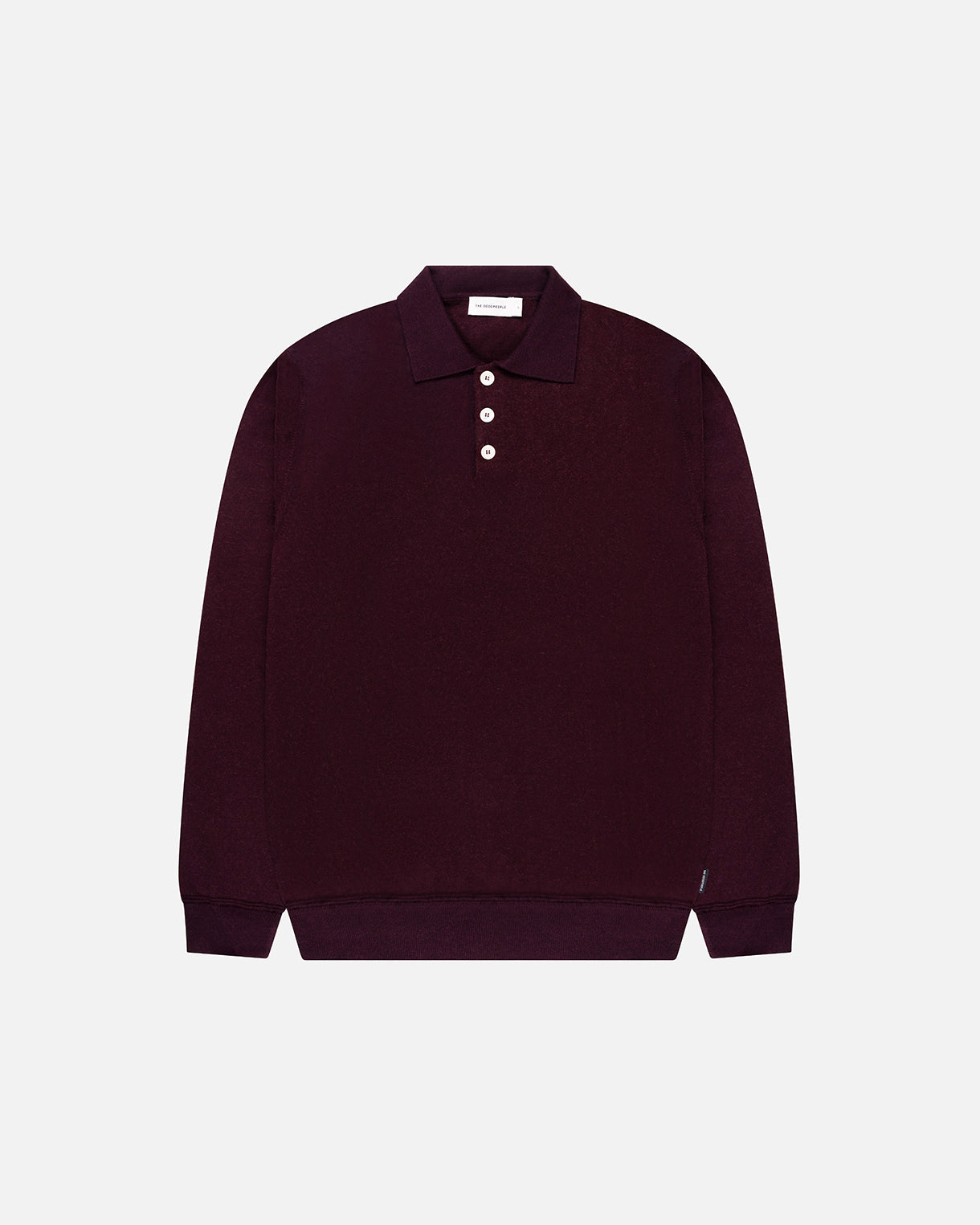 GOODPEOPLE Kario polo manica lunga bordeaux lana