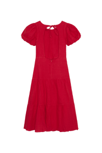 The New Society Cala abito donna Tulip Red lino
