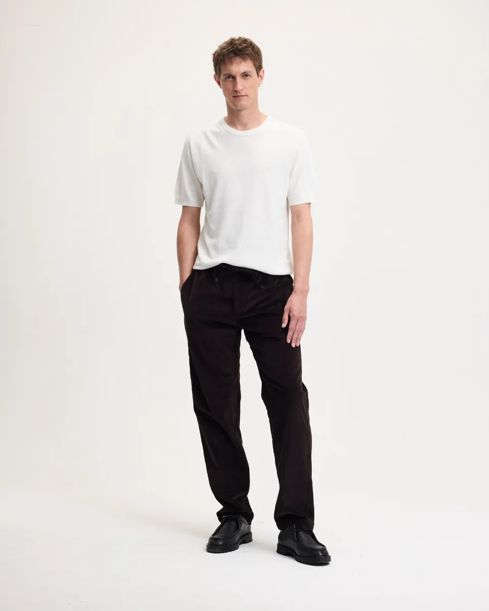 GOODPEOPLE Bob pantaloni velluto marrone relaxed
