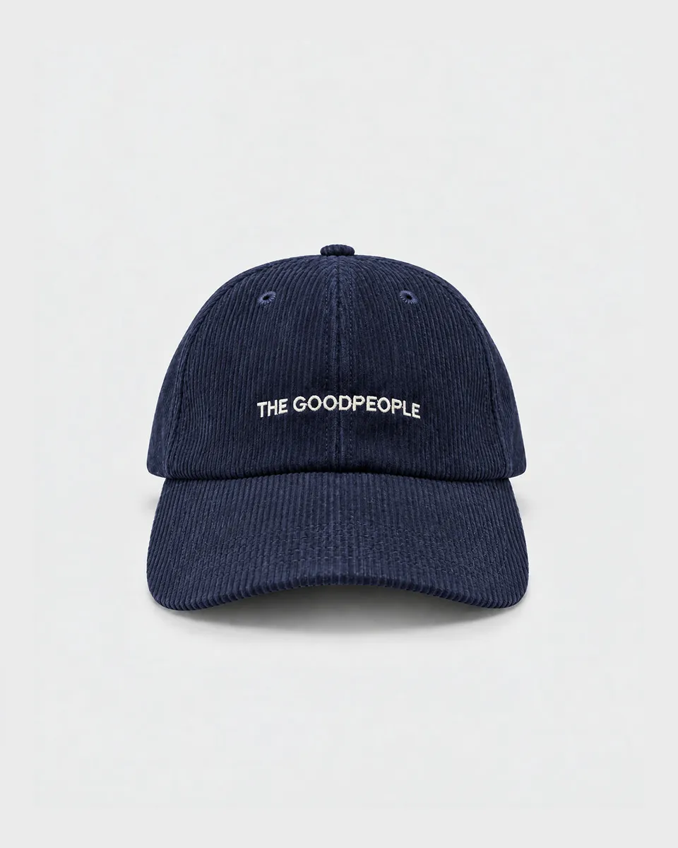 GOODPEOPLE Capcord Cappellino Velluto Blu Navy