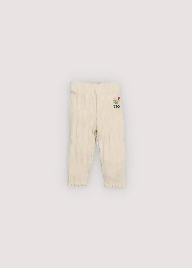 The New Society Romero Baby Legging neonato Ecru cotone bio