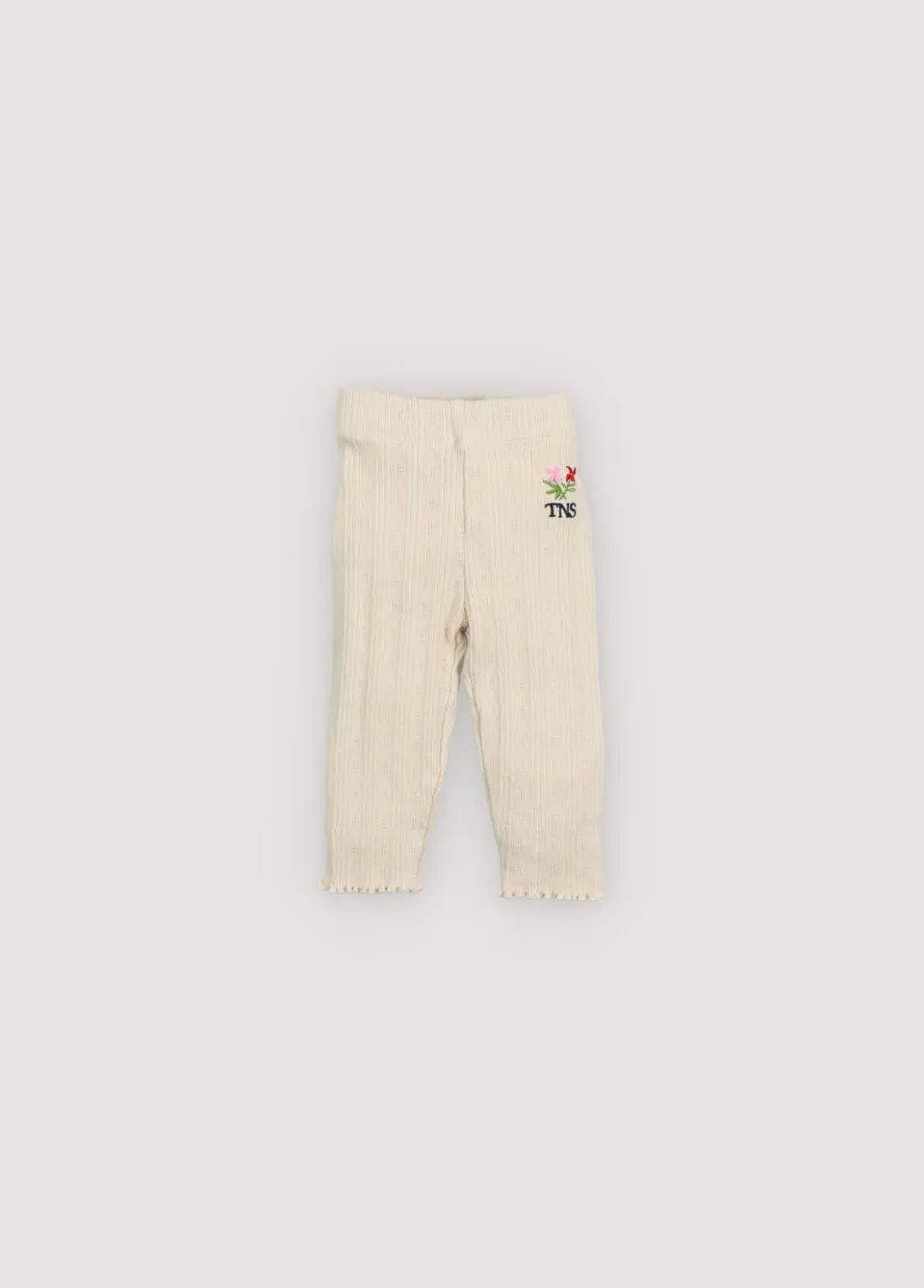 The New Society Romero Baby Legging neonato Ecru cotone bio