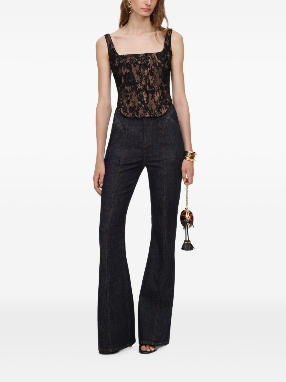 Self-Portrait AW26-004T top nero donna