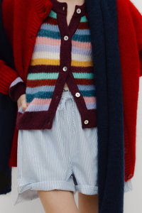 The New Society Julia Cardigan Donna Mohair Rigato