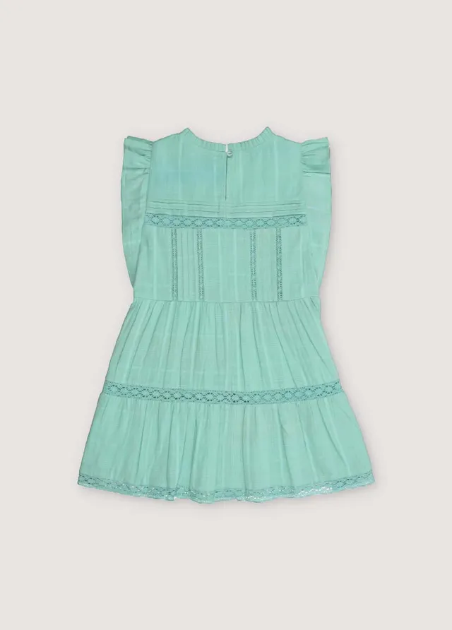 THE NEW SOCIETY Corfu vestito Jade cotone pizzo