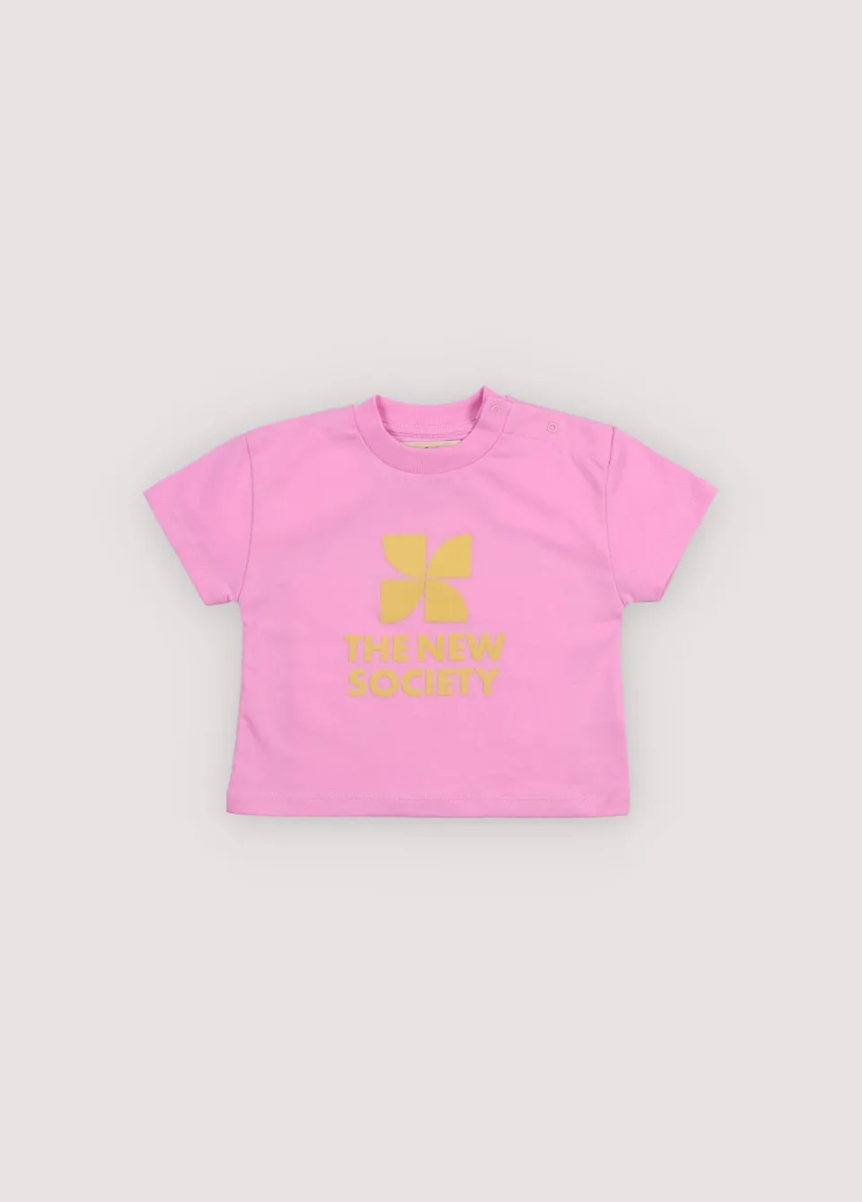 The New Society TNS Logo Baby Tee maglietta cotone rosa 6m