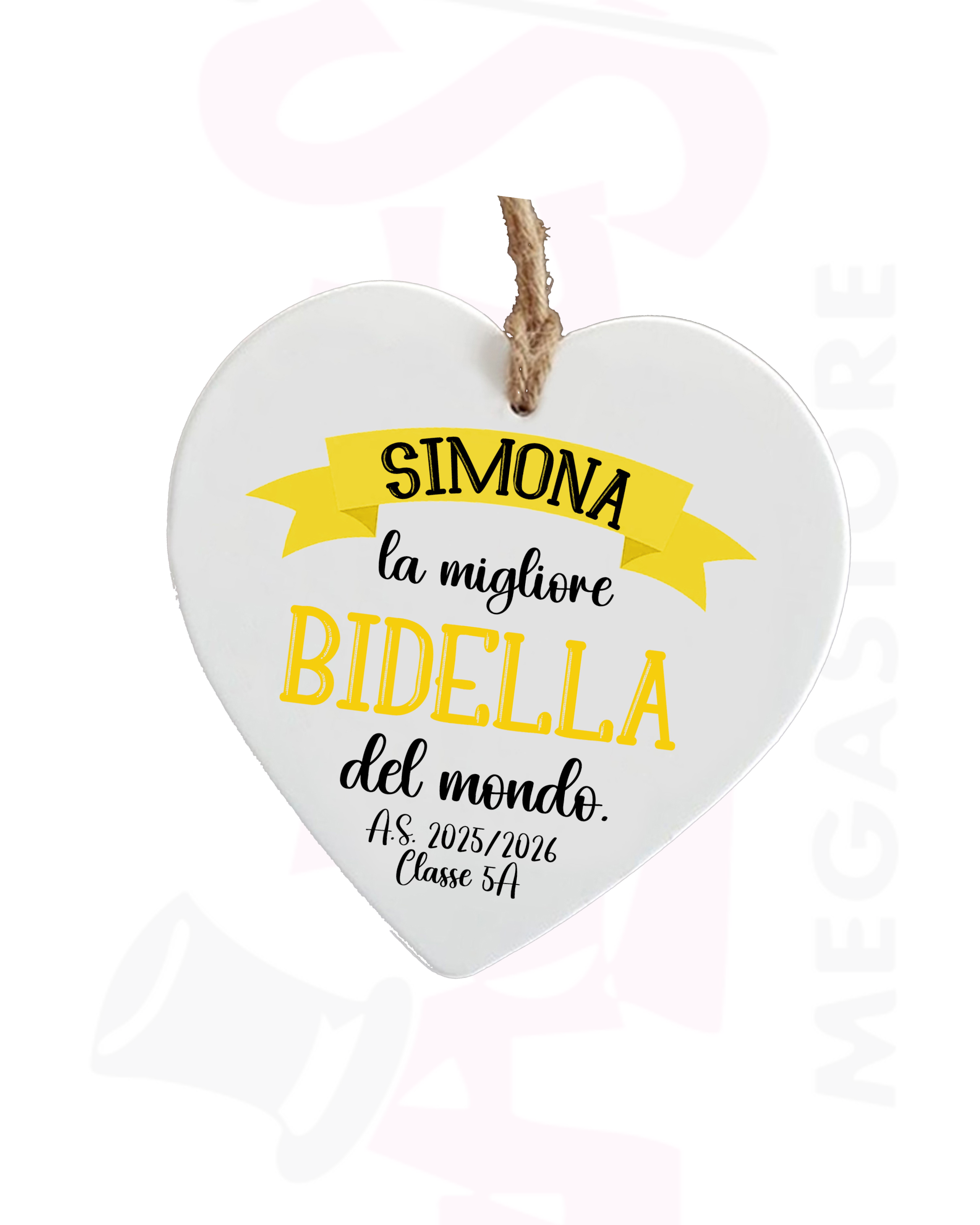 Mr. Gadgets Cuore ceramica regalo maestra personalizzato