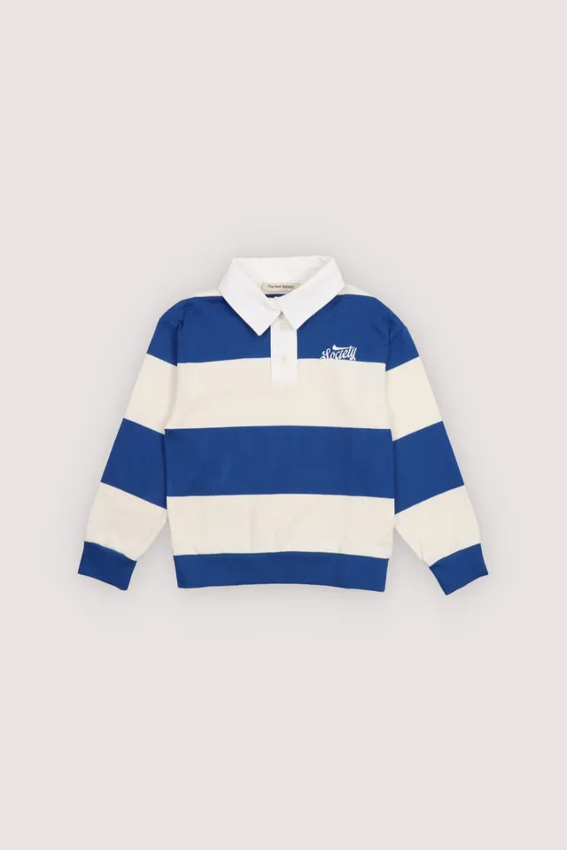 The New Society Brezo polo bambino righe blu cotone