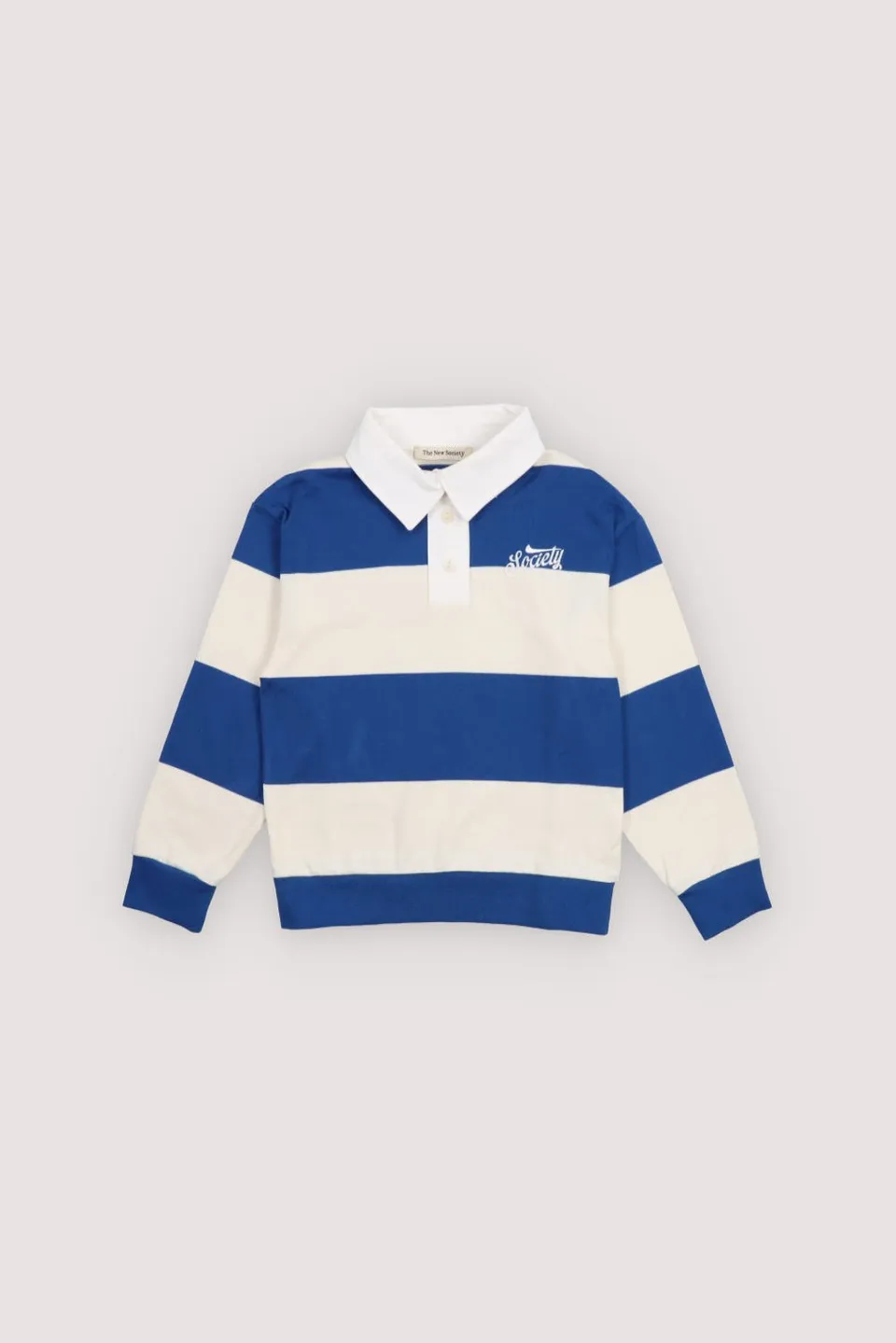 The New Society Brezo polo bambino righe blu cotone