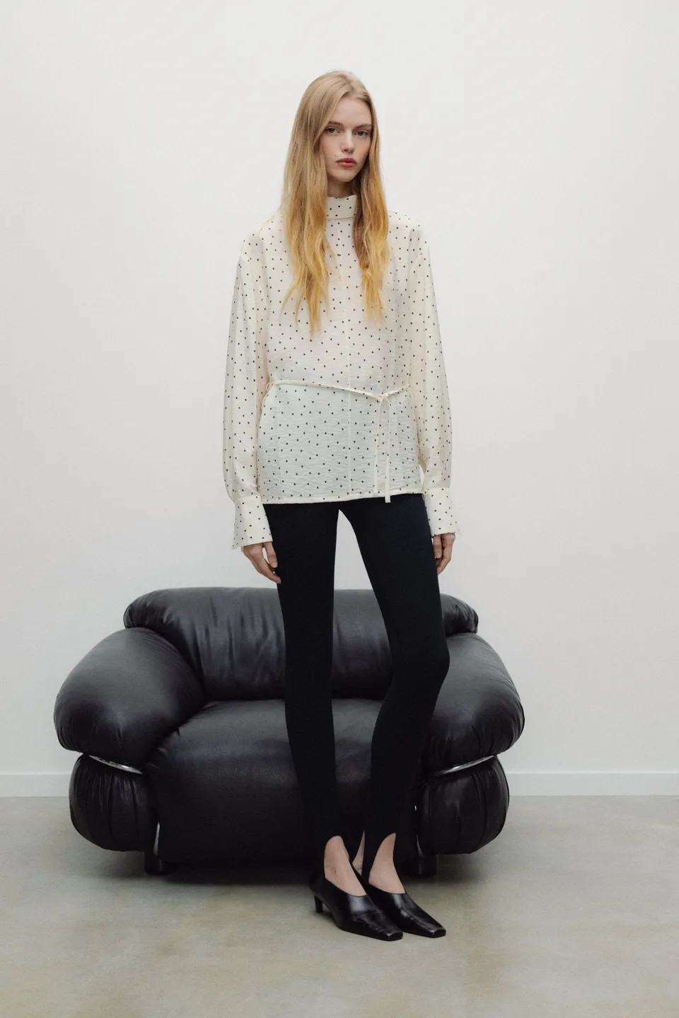 The New Society Polka camicia donna pois viscosa