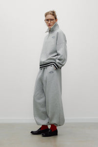 The New Society Mochi polo donna grigio melange cotone