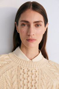 The New Society Quios maglione donna macadamia cotone