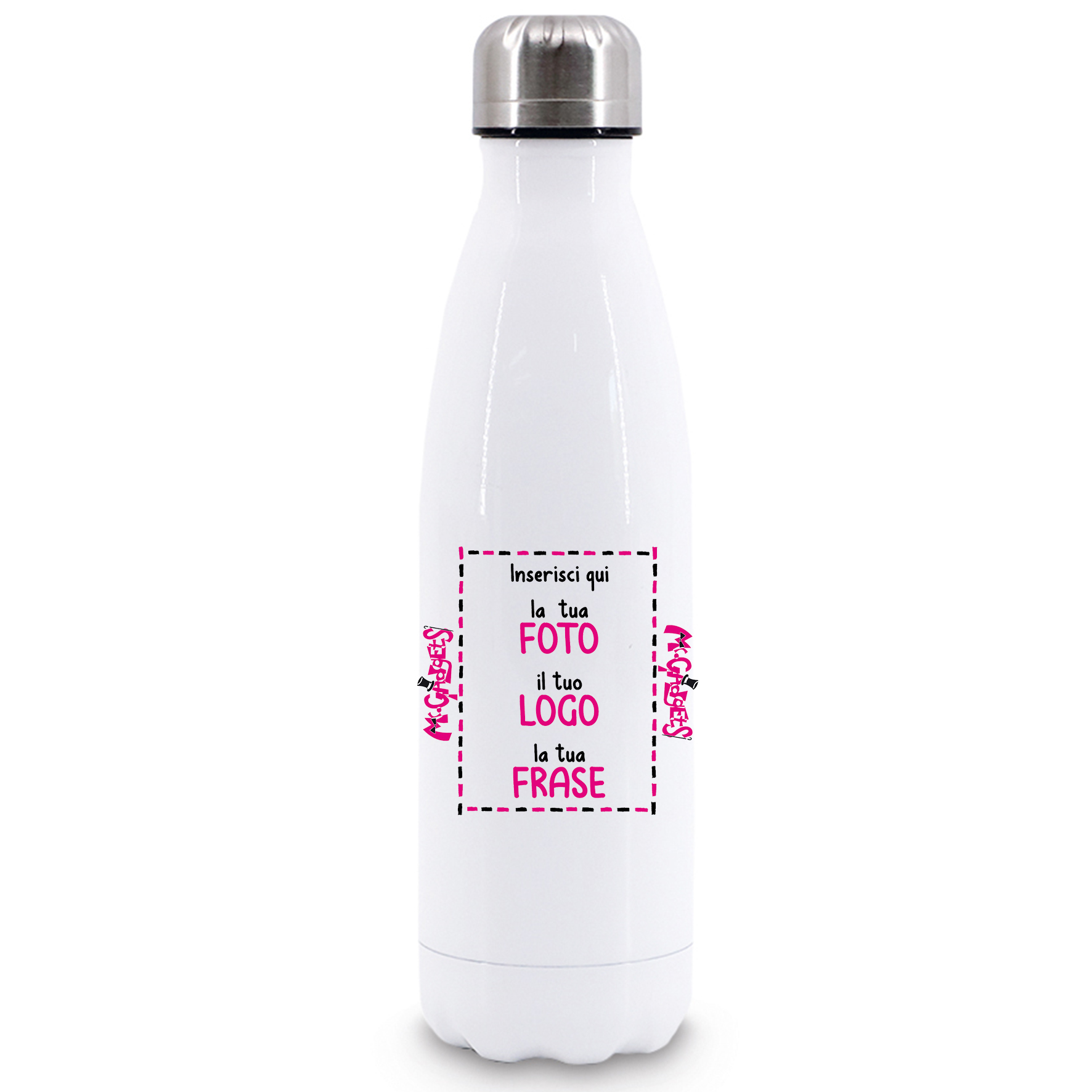 Mr. Gadgets Personalizzabile borraccia termica 500ml acciaio