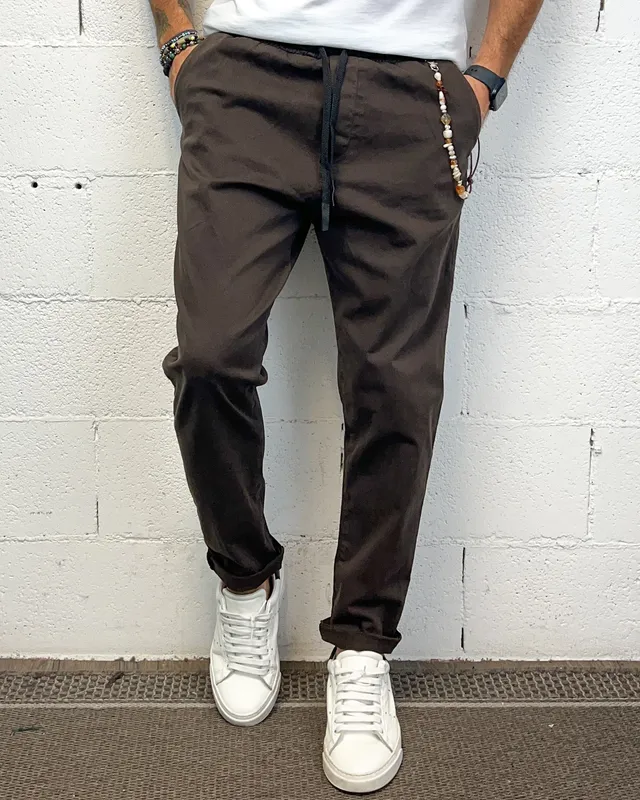 ONLYONE OVER-D Pantalaccio Denim pantalone moro taglia vera