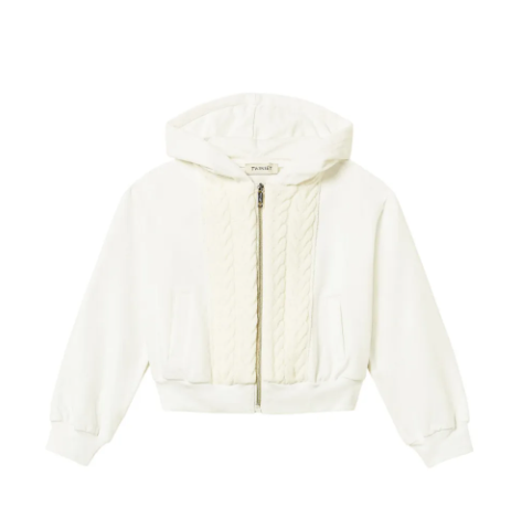 Twinset Girl 262GJ2270 felpa bianca Neve bambina