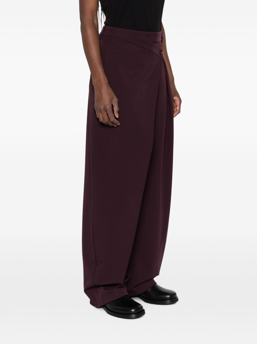 Pinko 105570 pantaloni bordeaux scuro donna