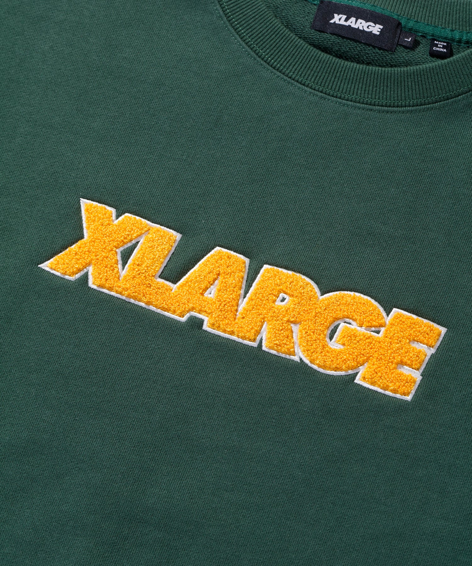X-Large Chenille Standard Logo felpa girocollo nera cotone