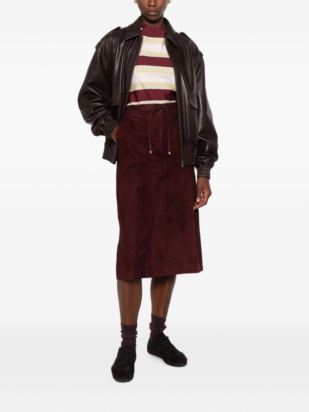 S Max Mara 2629406011600 gonna corta dark ruby donna