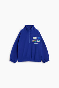 THE NEW SOCIETY Cloudy felpa pile Blu Dazzling cotone