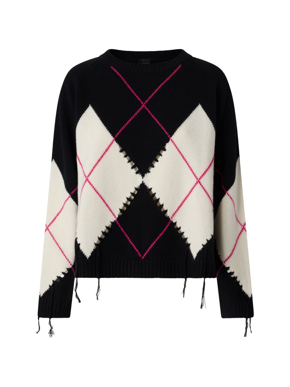 Pinko 107377 A3JEZBF maglia nero bianco fuxia