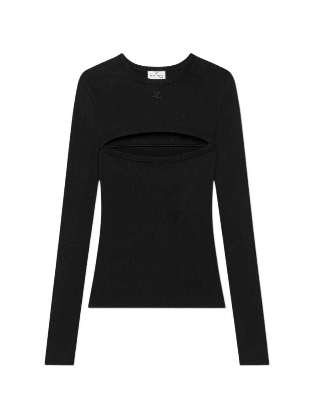 Courreges 326JTS273JS0203 Maglia Nera Donna