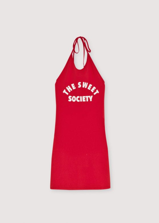 The New Society Peony vestito teen cotone rosso 12y