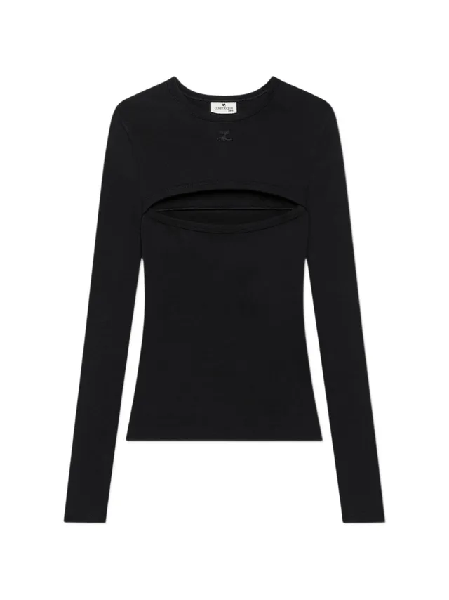 Courreges 326JTS273JS0203 Maglia Nera Donna
