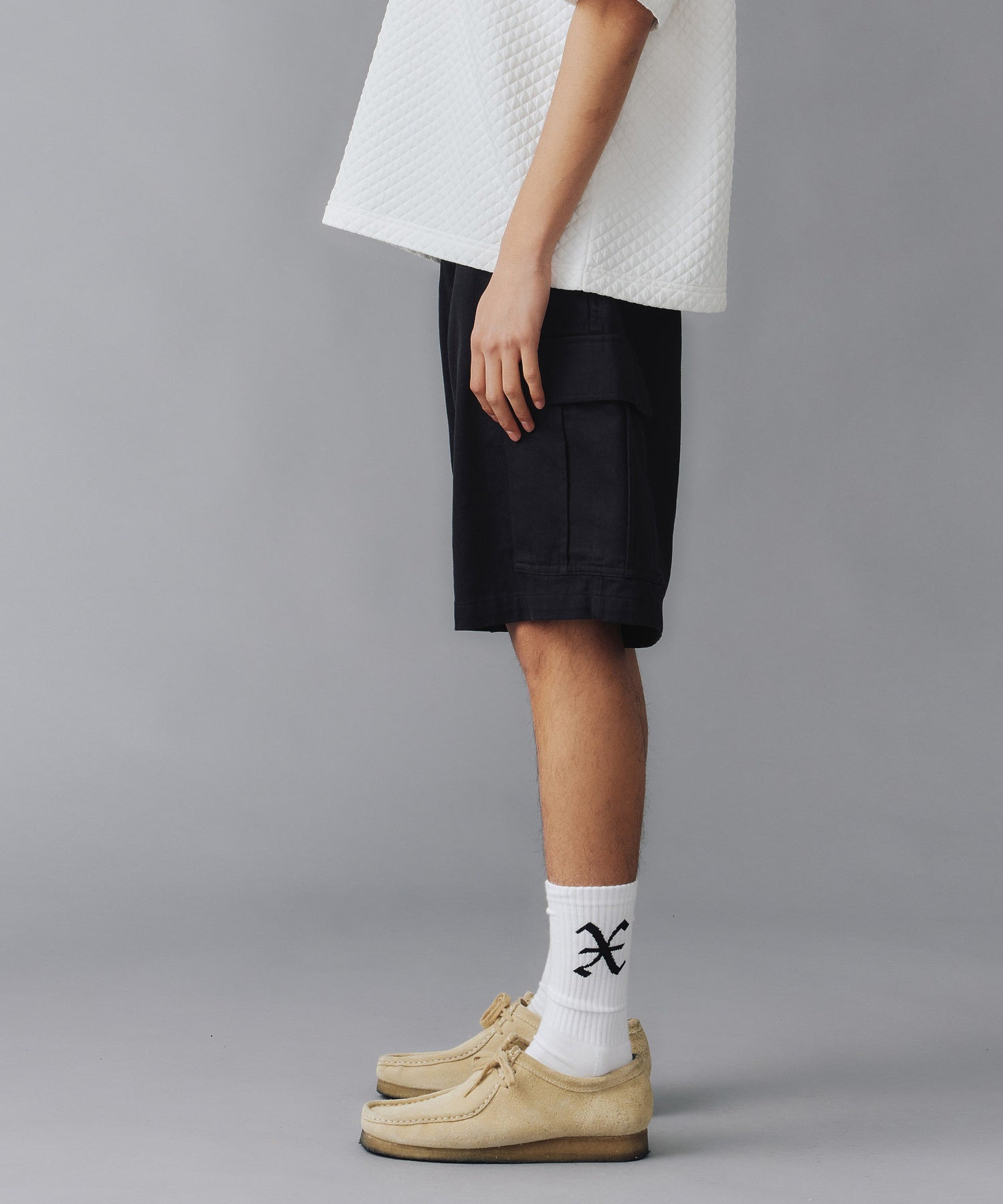 X-Large Embroidered Logo Cargo Pantaloncini Cotone