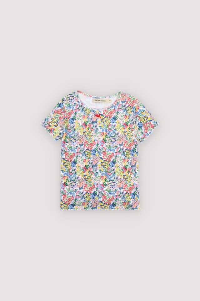 The New Society TNS Rib Verbena maglietta fiori coste