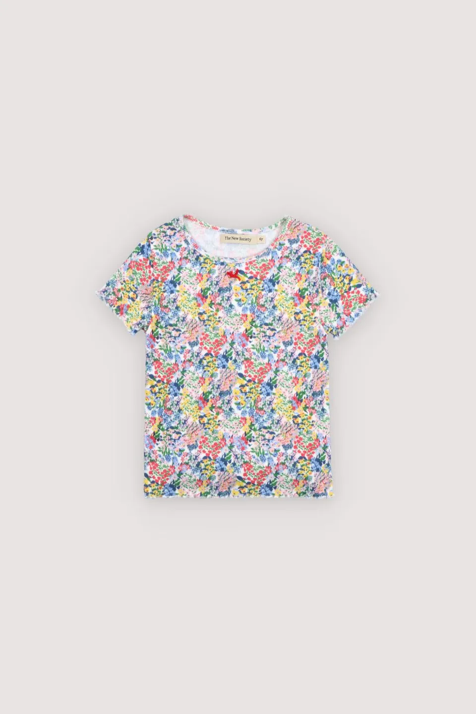 The New Society TNS Rib Verbena maglietta fiori coste