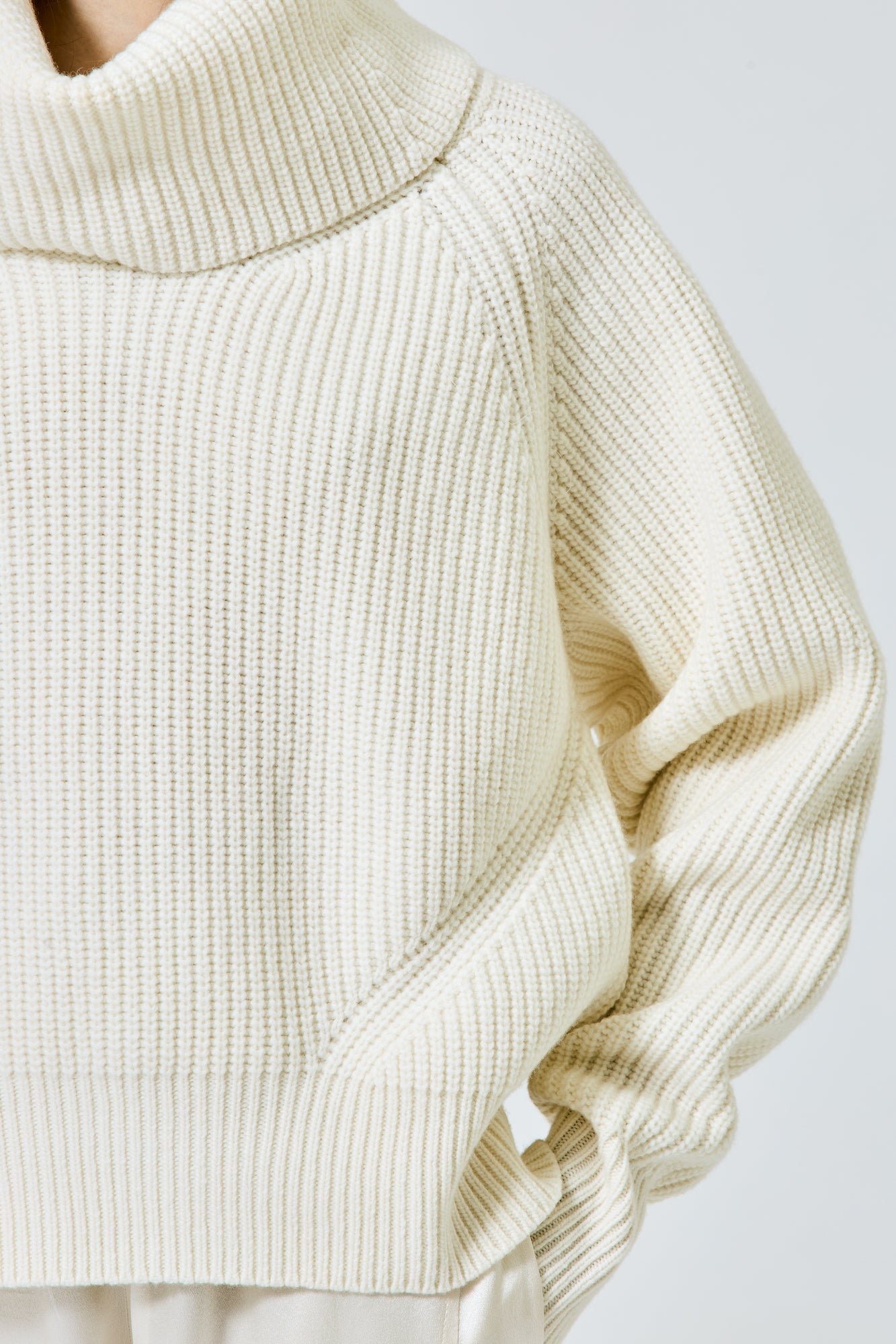 Sa Su Phi Maglione collo alto misto cashmere bianco