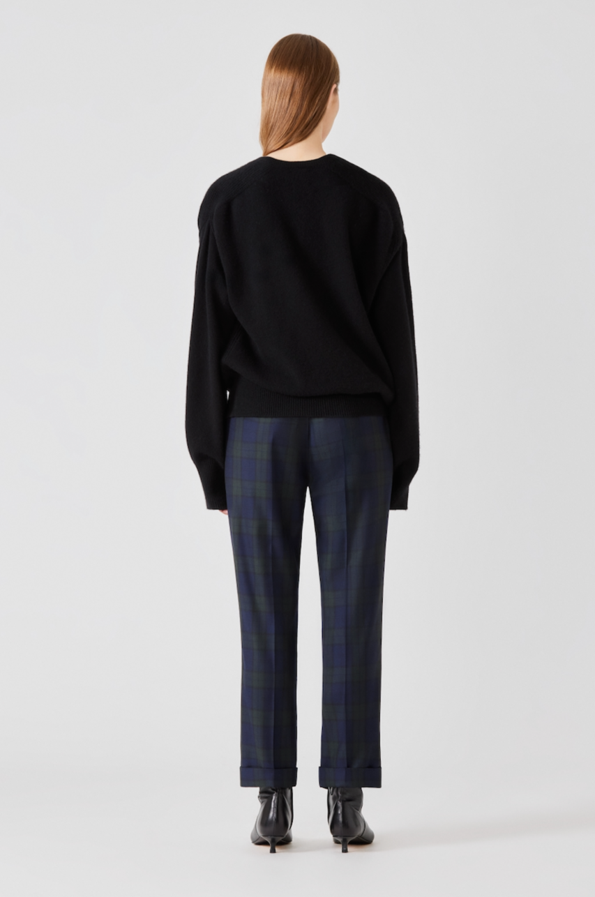 Sa Su Phi Angela pantaloni lana tartan taglia 38 navy