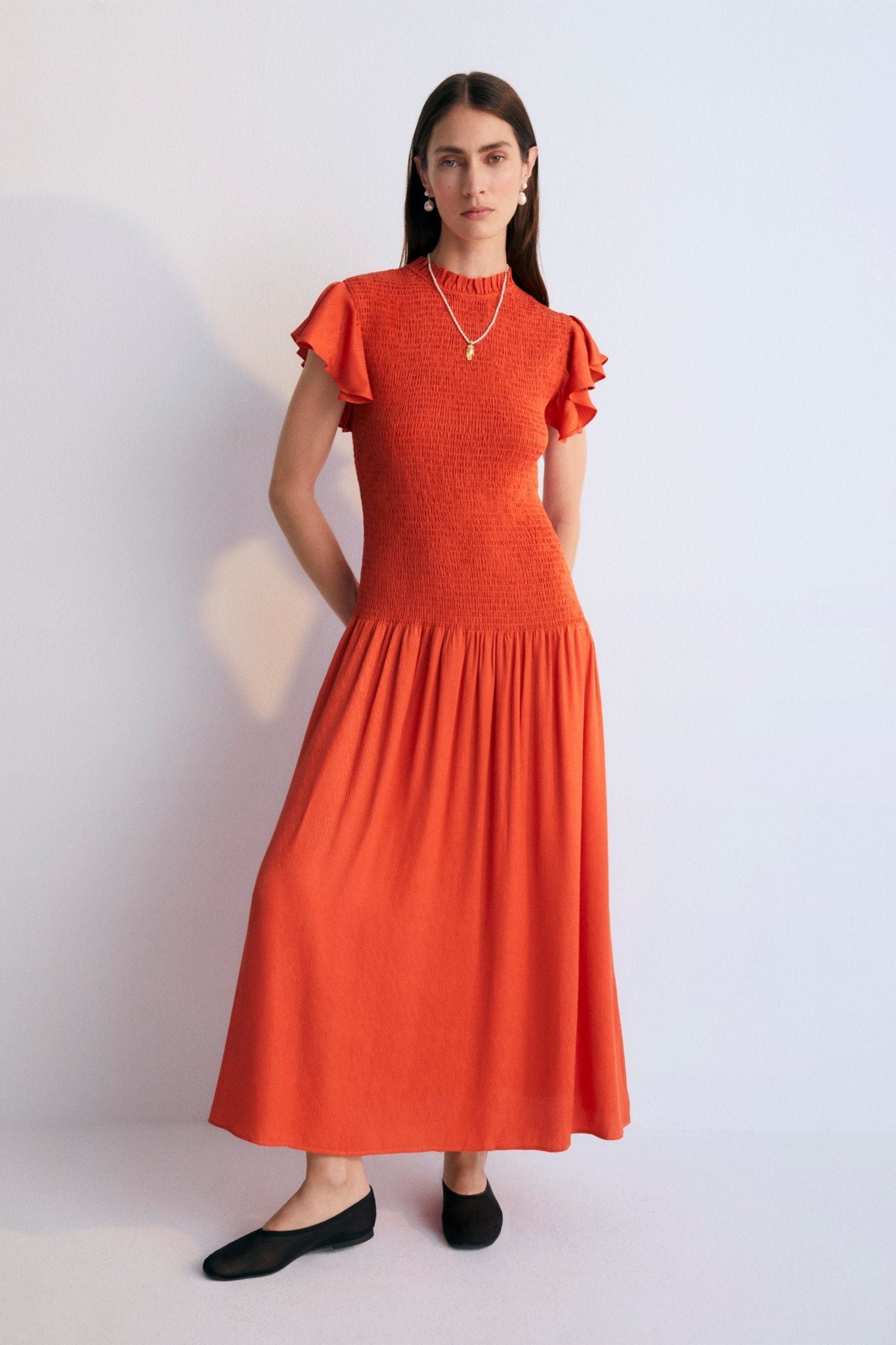 The New Society Katerina Vestito donna lungo chili jacquard